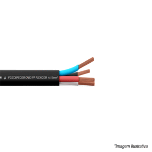 Cabo Fio Flexível Pp 4×1,5mm Preto Sil (VENDIDO POR METRO)
